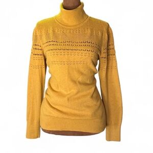 Women's Mustard Turtleneck Sweater Banana Republic Size S